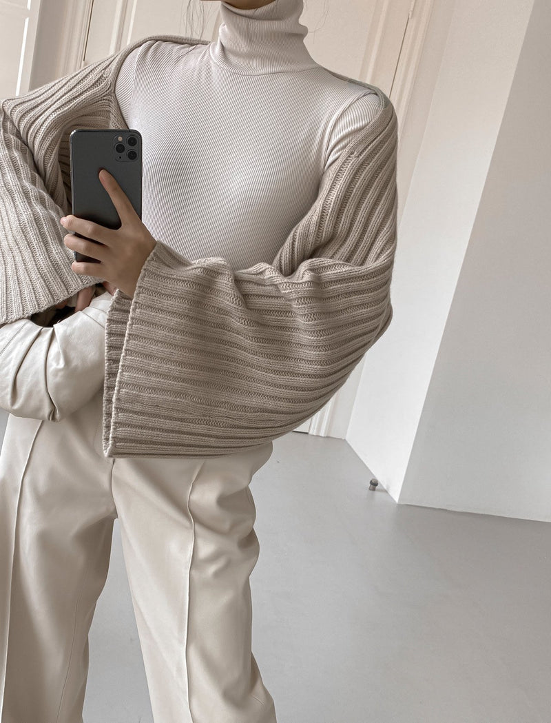 TURTLENECK RIBBED BODY SUIT