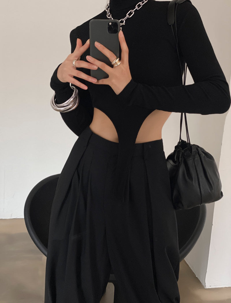 TURTLENECK RIBBED BODY SUIT