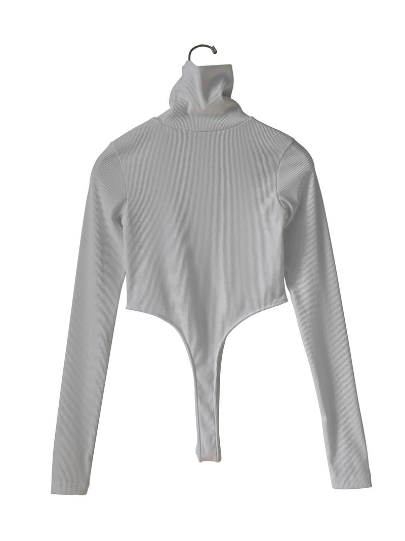 TURTLENECK RIBBED BODY SUIT