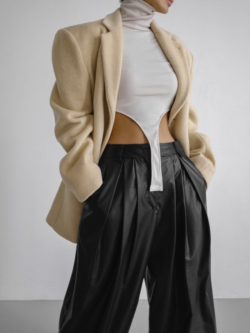 TURTLENECK RIBBED BODY SUIT