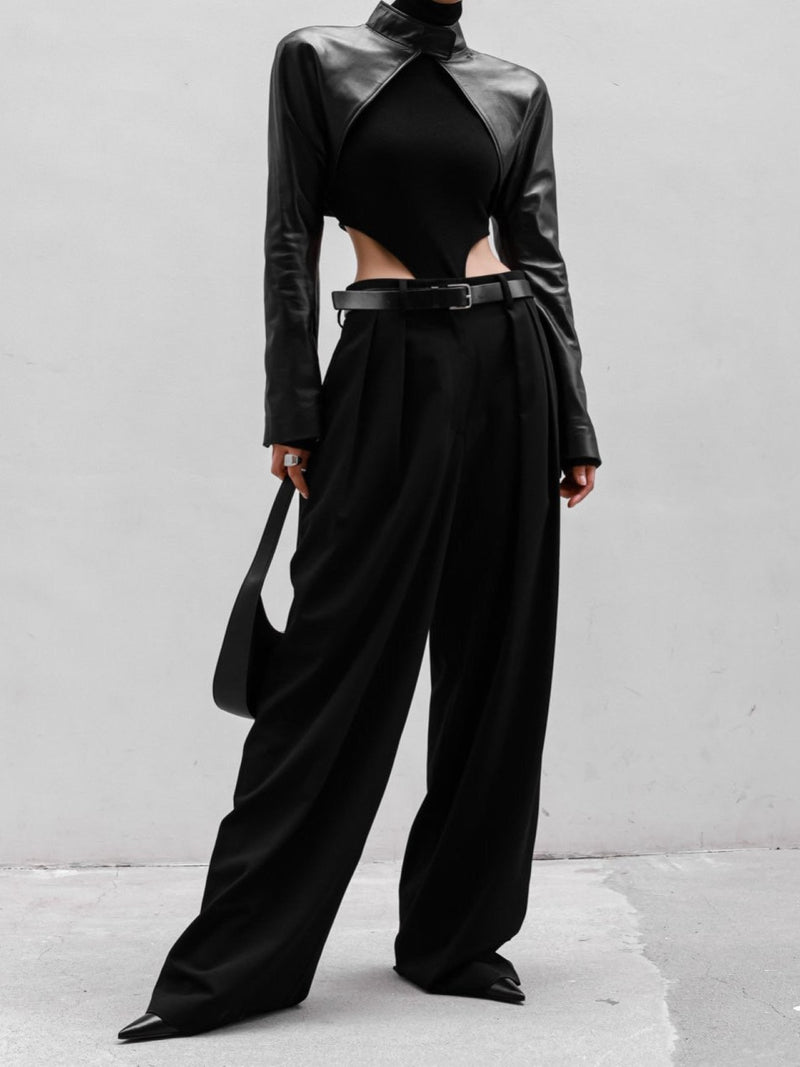 TURTLENECK RIBBED BODY SUIT