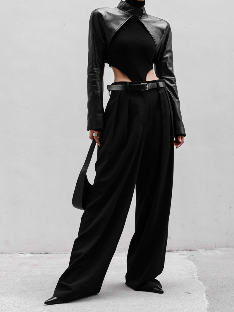 TURTLENECK RIBBED BODY SUIT