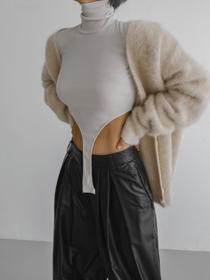 TURTLENECK RIBBED BODY SUIT