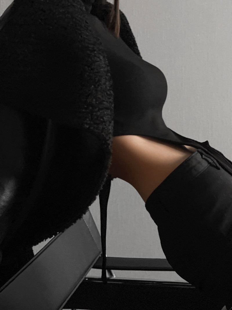 TURTLENECK RIBBED BODY SUIT