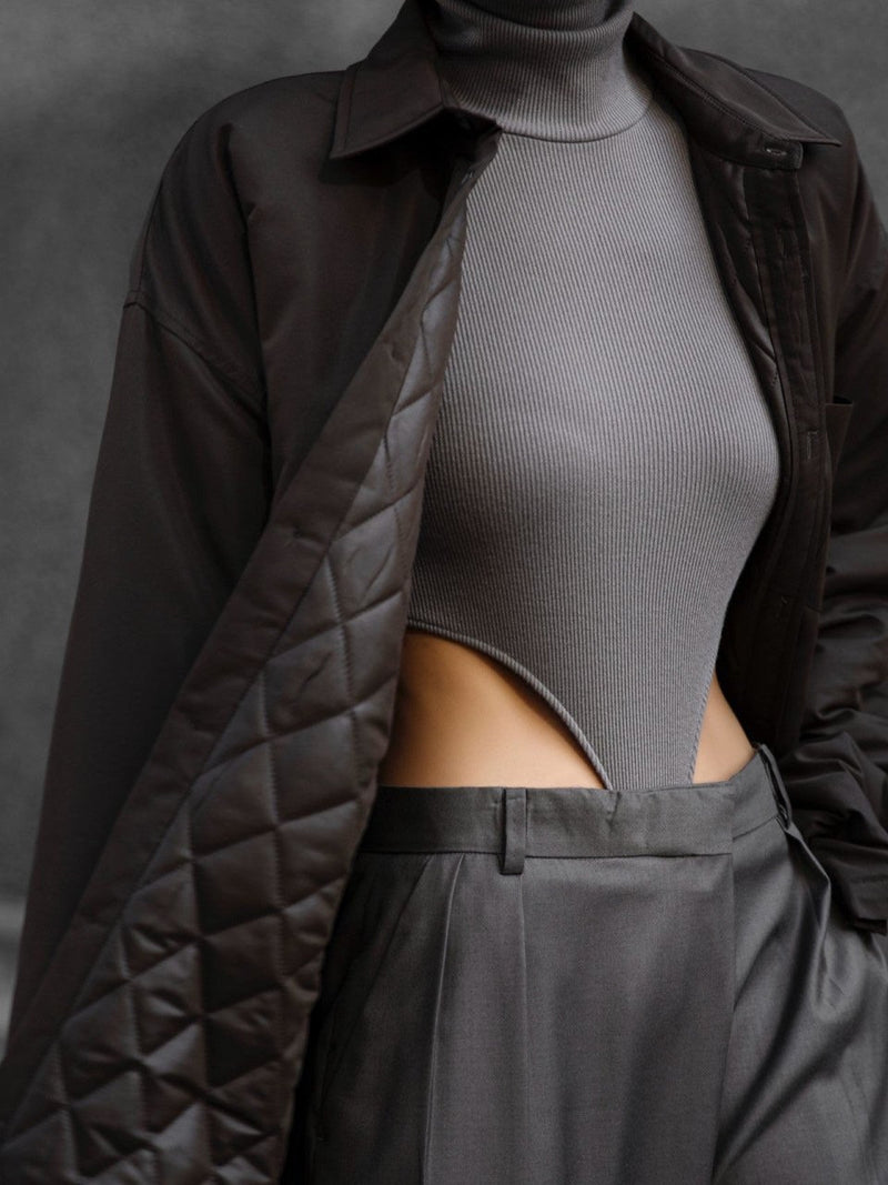 TURTLENECK RIBBED BODYSUIT