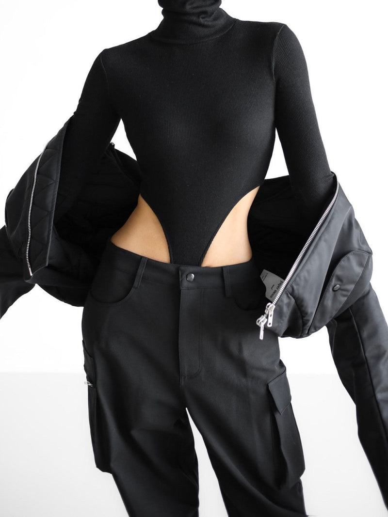TURTLENECK RIBBED BODYSUIT