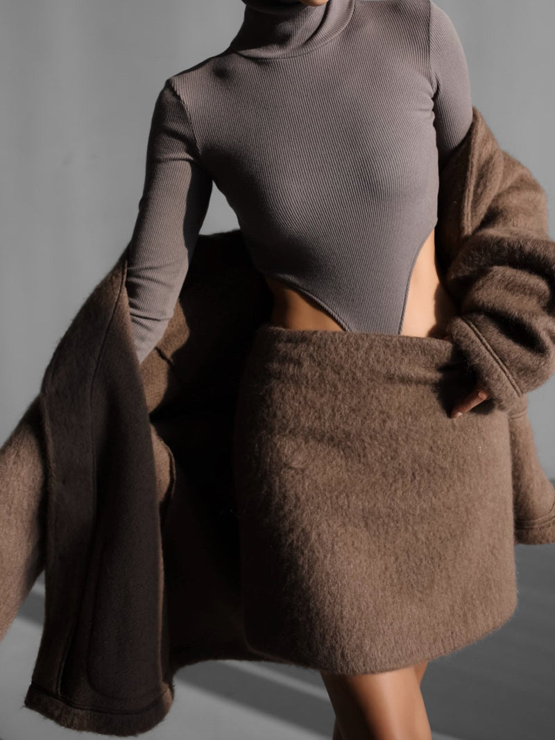 TURTLENECK RIBBED BODYSUIT