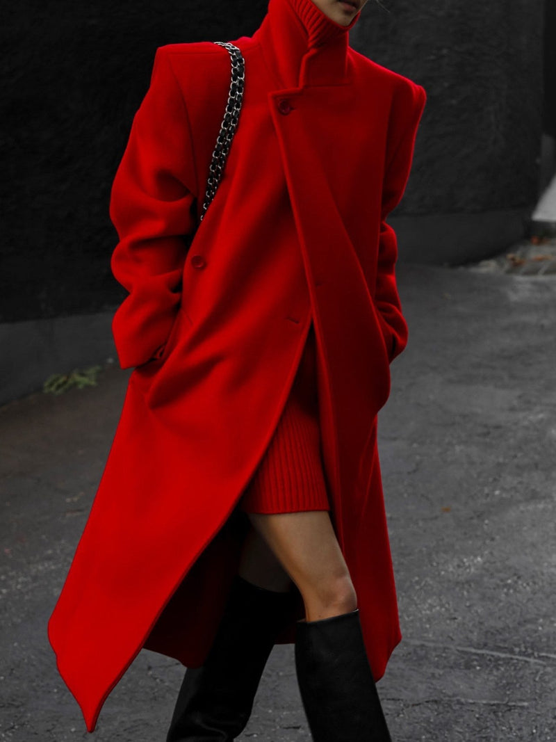 TURTLENECK RIBBED KNIT MINI DRESS