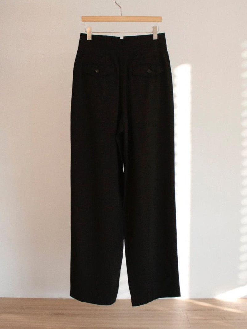 TWO PIN TUCK WIDE TROUSERS