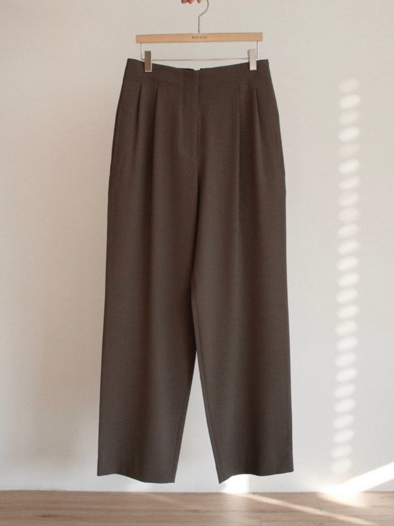 TWO PIN TUCK WIDE TROUSERS