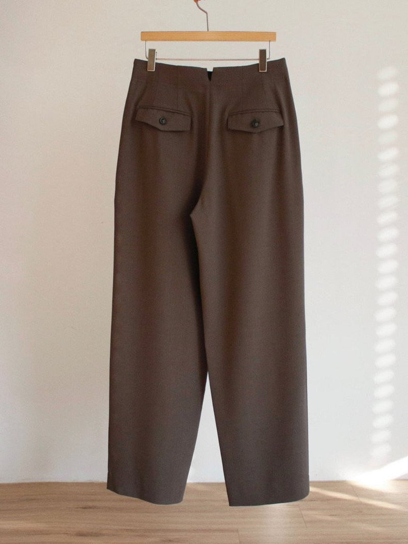 TWO PIN TUCK WIDE TROUSERS