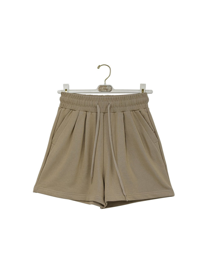 TWO TUCK DETAIL SWEAT SHORTS