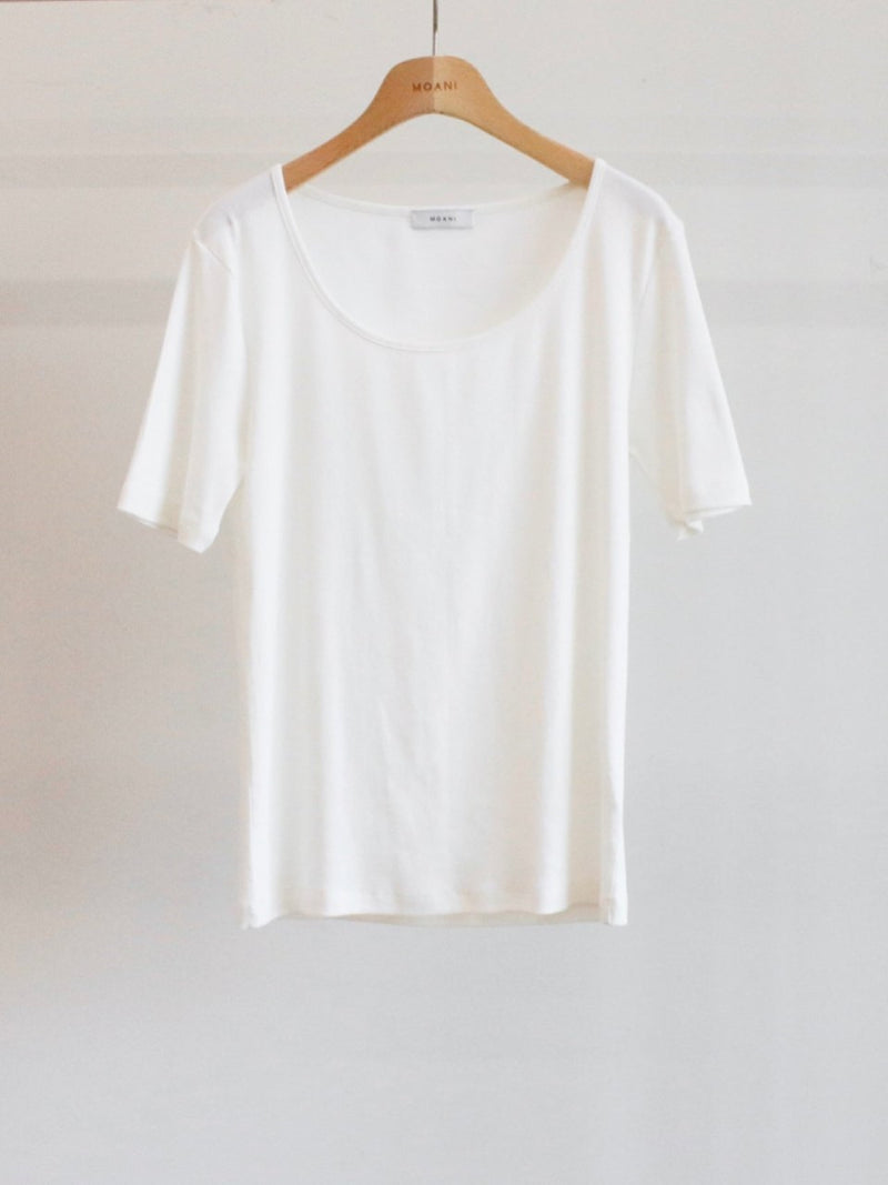 U NECK RIBBED T-SHIRT