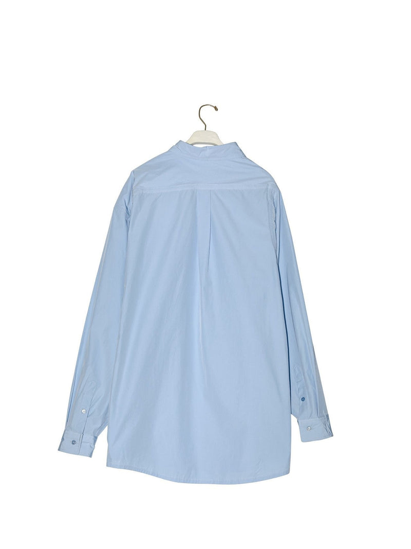 UNBALANCED OVERSIZED COTTON BUTTON DOWN SHIRT