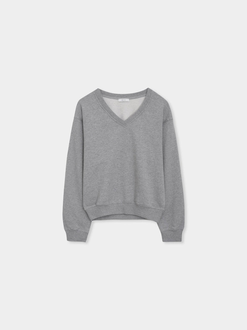 V NECK OVERSIZED SWEATSHIRT