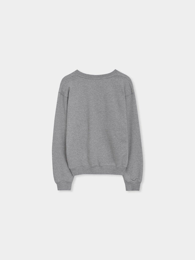 V NECK OVERSIZED SWEATSHIRT