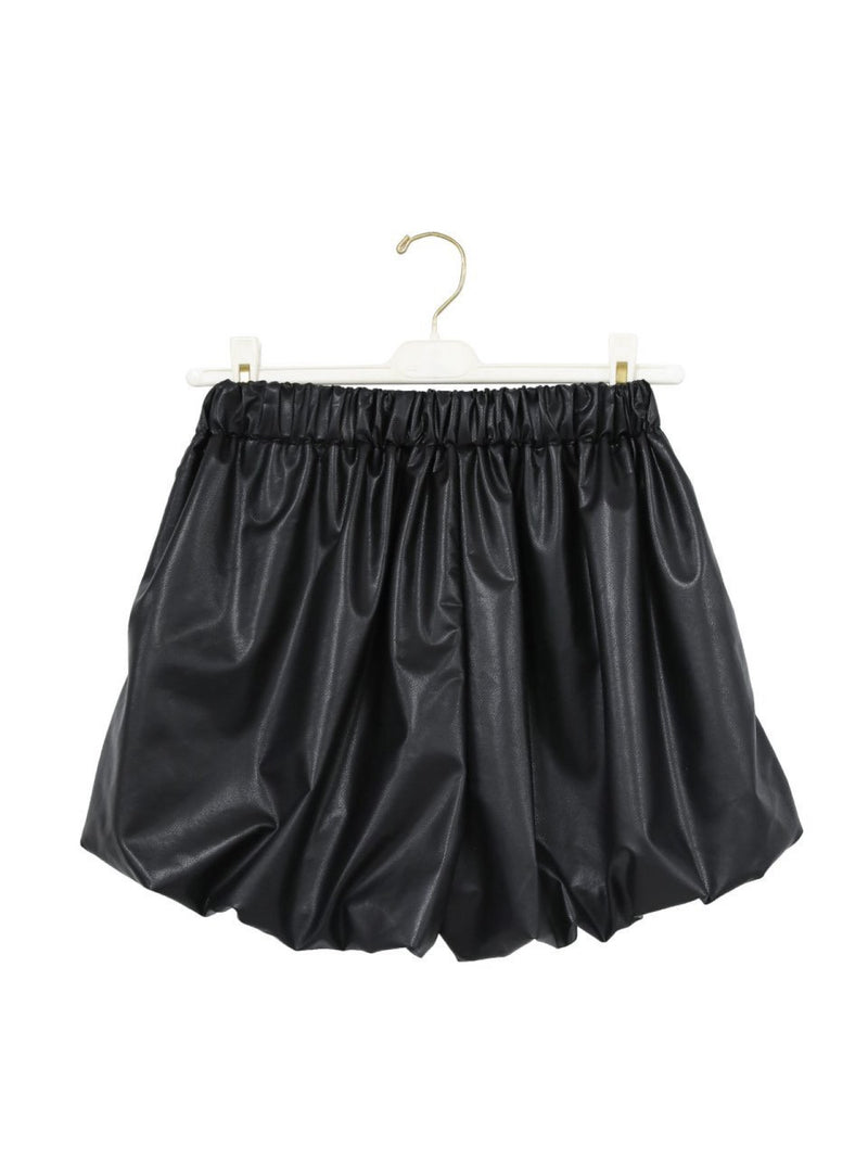 VEGAN LEATHER BALLOON SHORTS