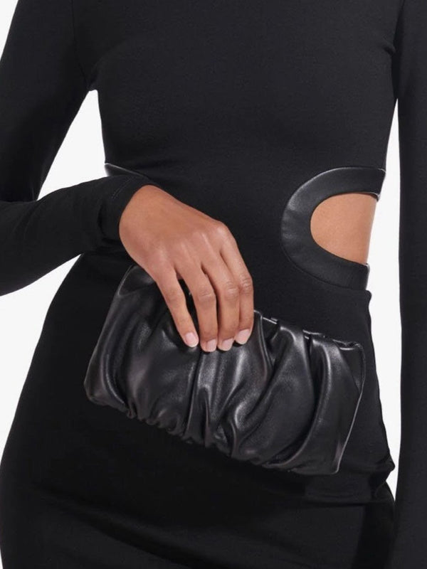 VEGAN LEATHER BEAN SHOULDER BAG