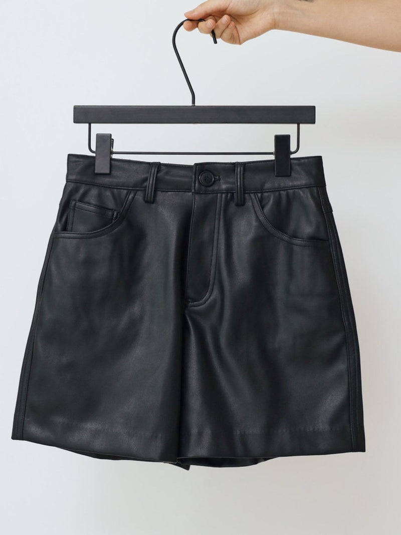 VEGAN LEATHER SHORTS