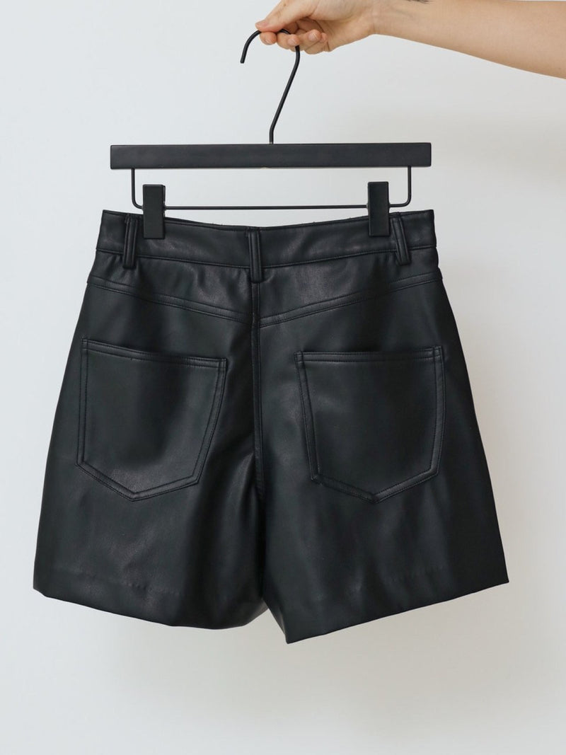 VEGAN LEATHER SHORTS