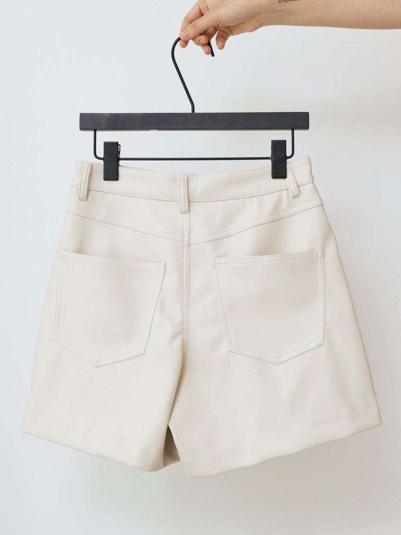 VEGAN LEATHER SHORTS