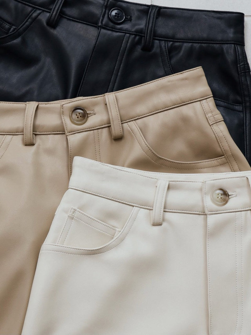 VEGAN LEATHER SHORTS