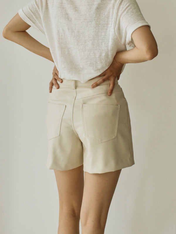 VEGAN LEATHER SHORTS
