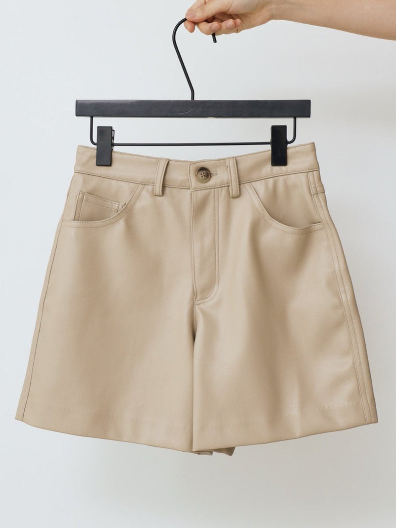VEGAN LEATHER SHORTS