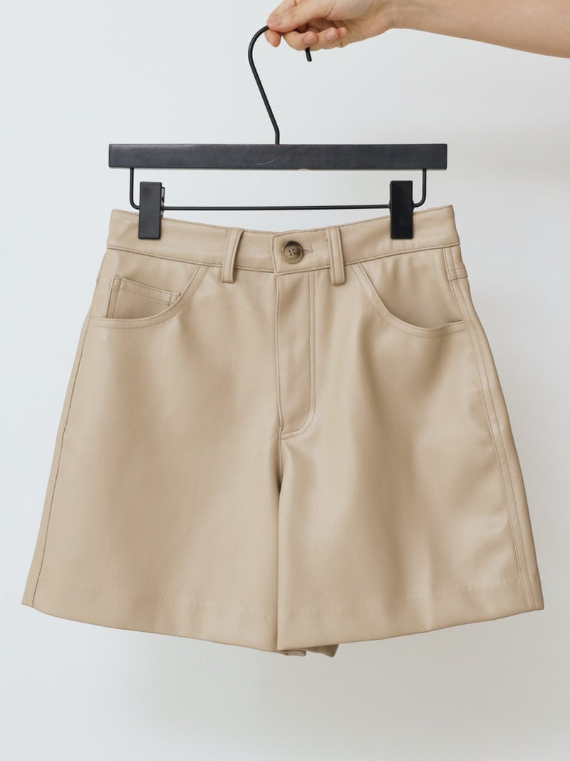 VEGAN LEATHER SHORTS