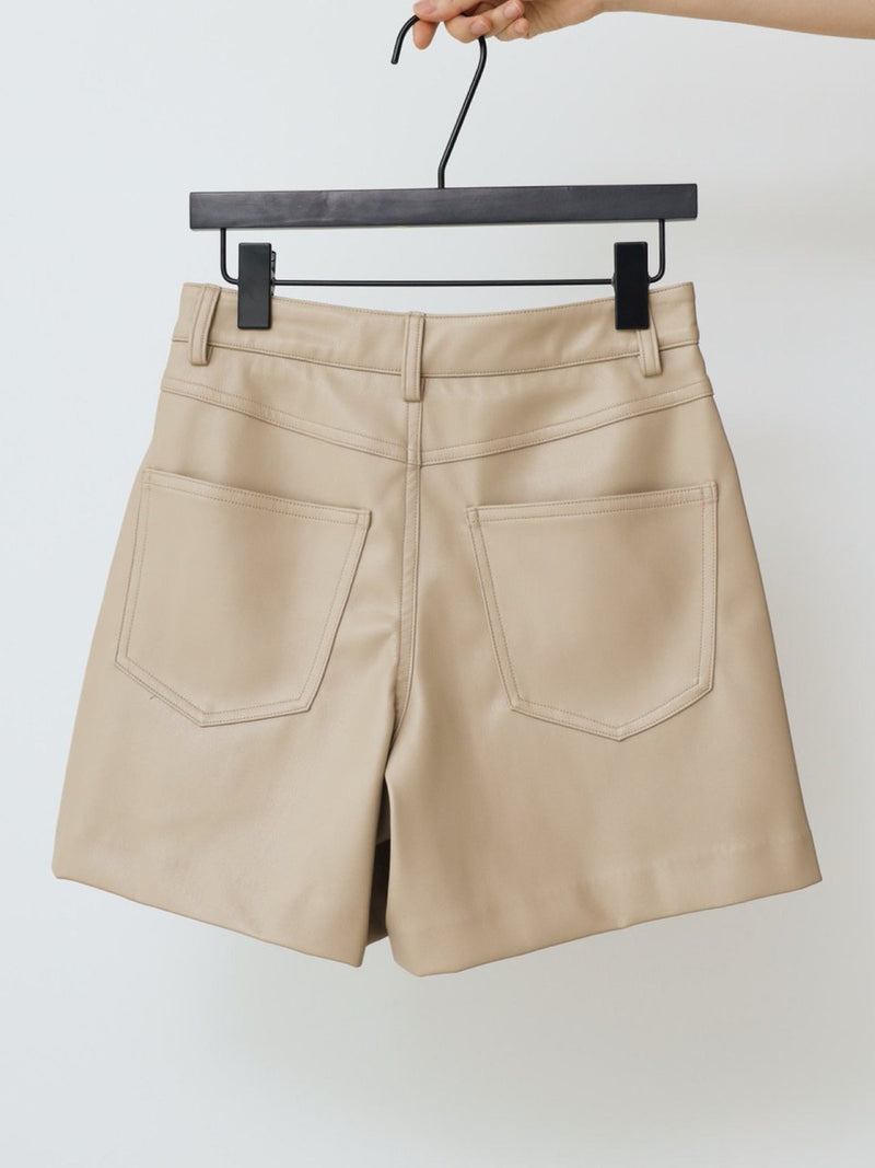 VEGAN LEATHER SHORTS