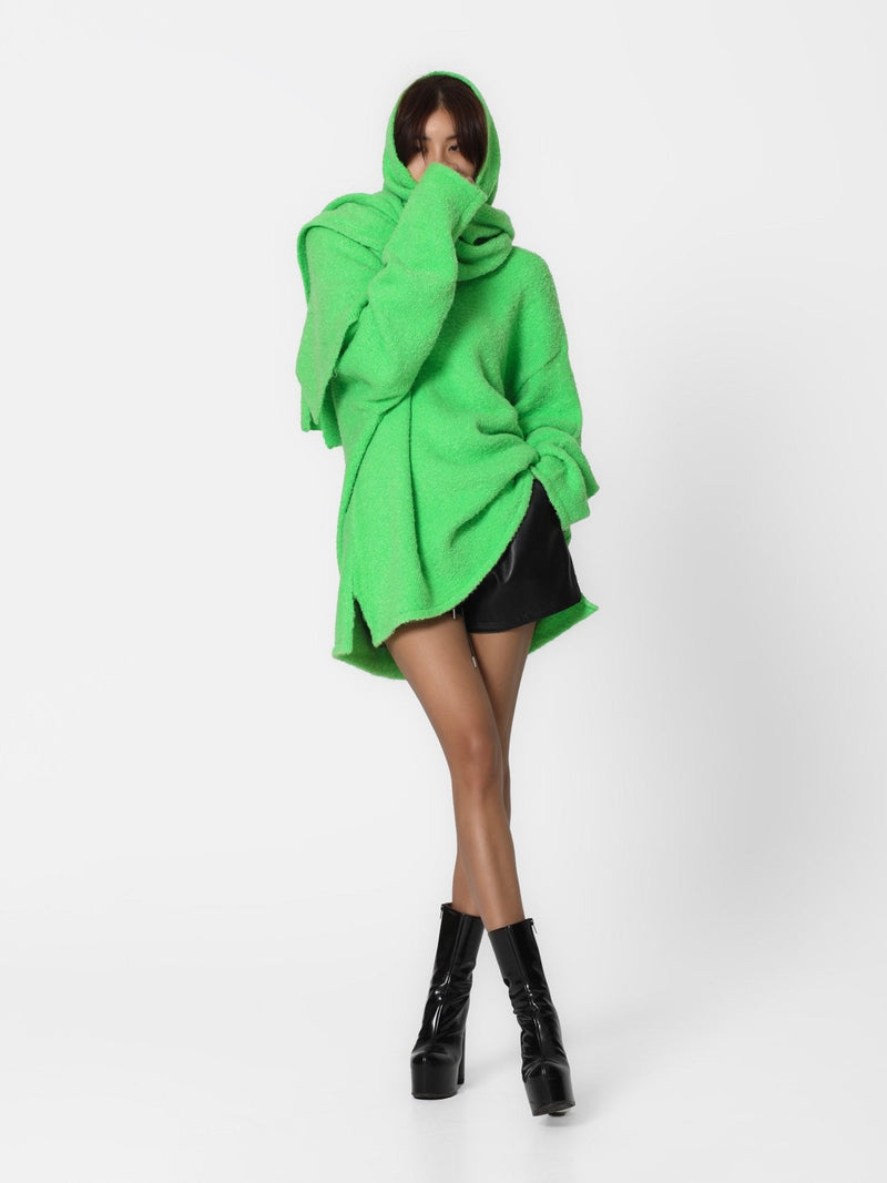 VEGAN LEATHER SHORTS WITH BANDED WAIST