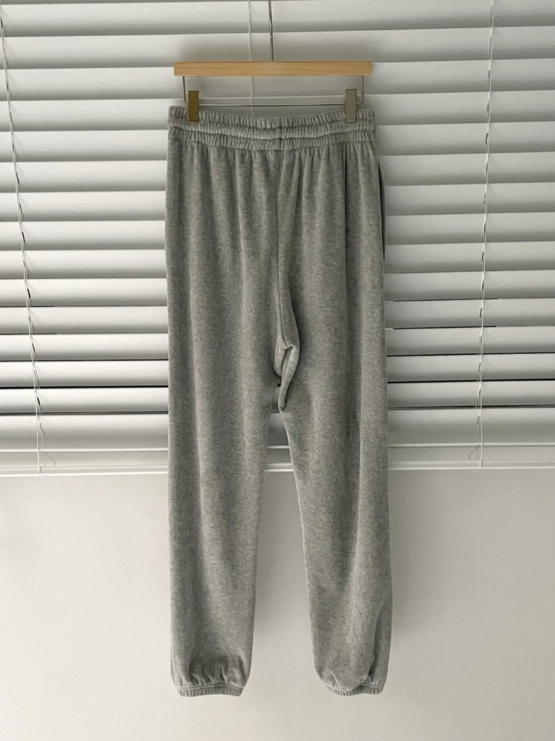 VELVET JOGGER TROUSERS