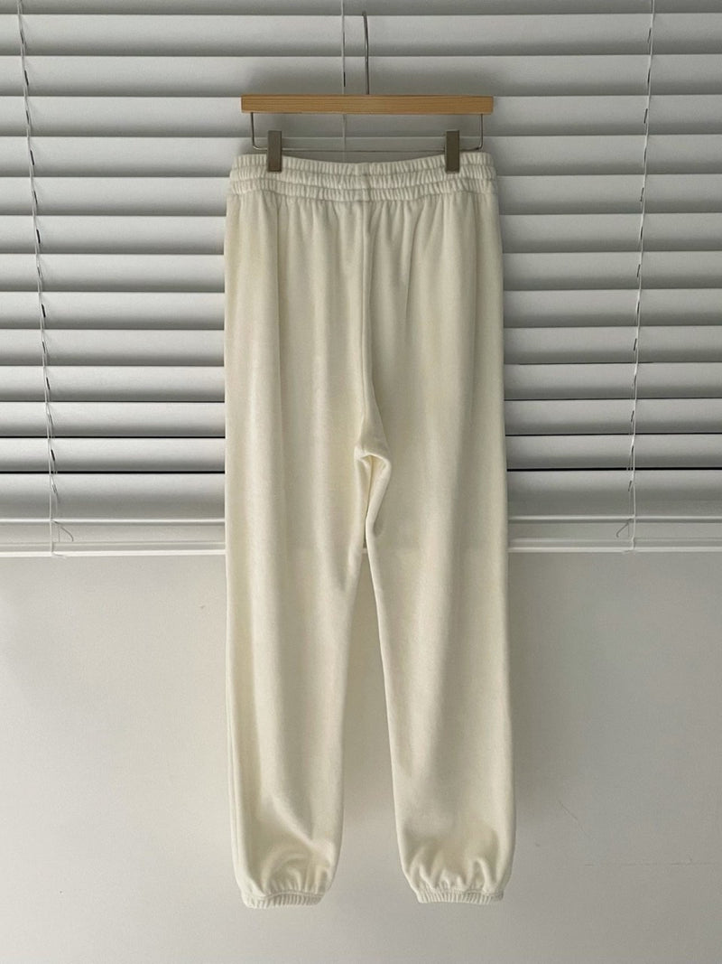 VELVET JOGGER TROUSERS