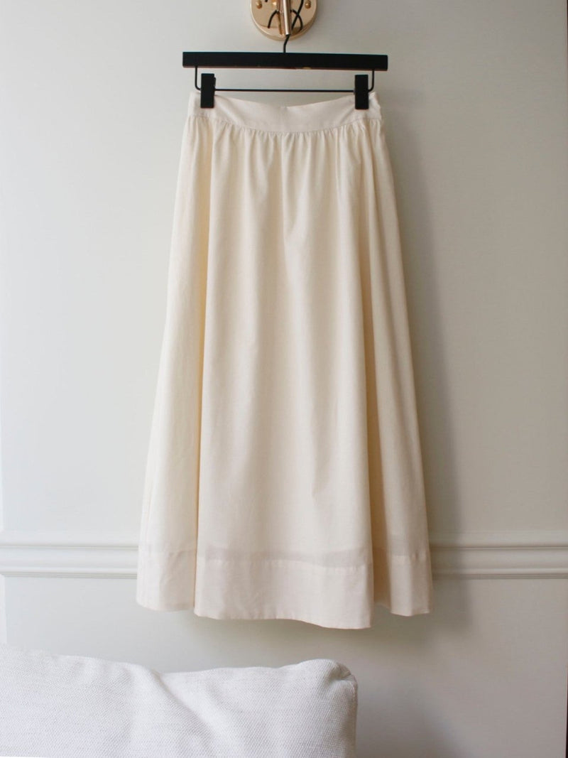 VOLUME COTTON SHIRRING SKIRT