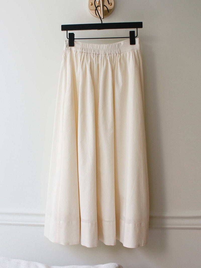 VOLUME COTTON SHIRRING SKIRT