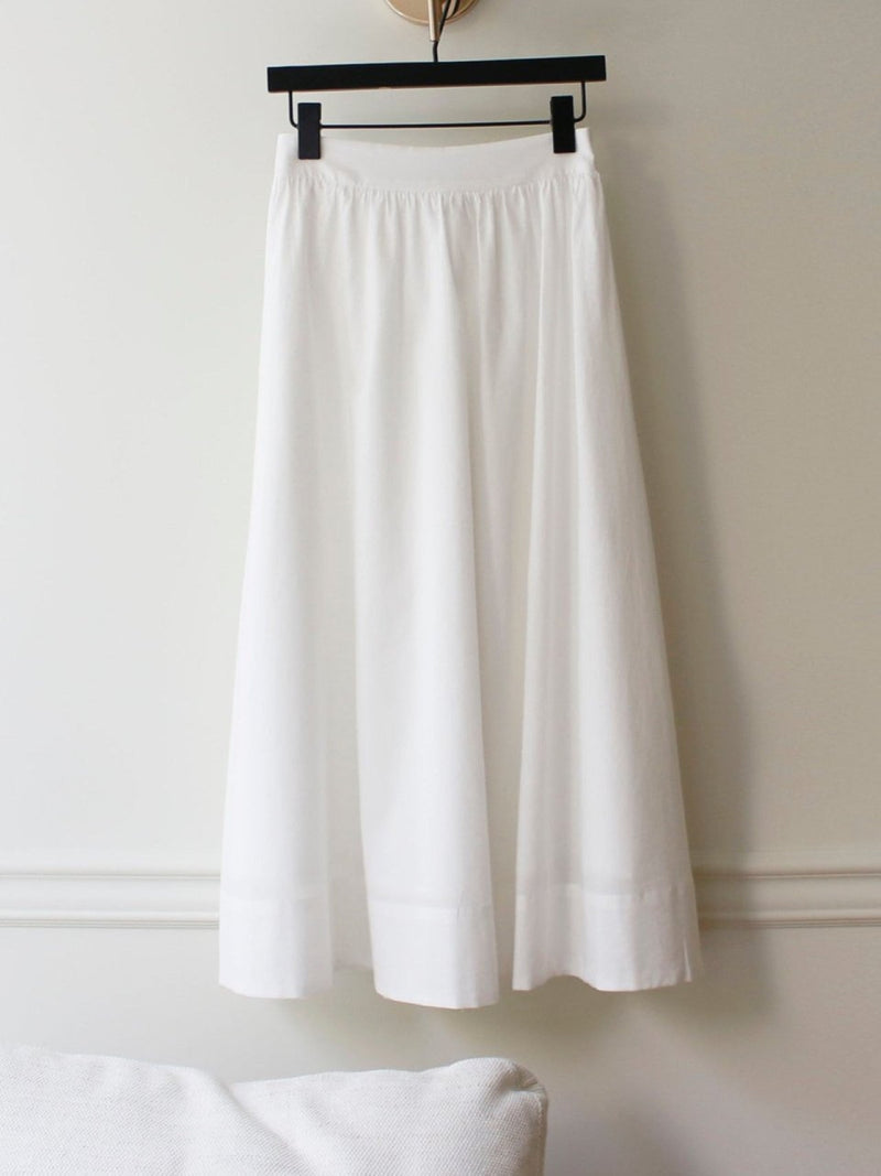 VOLUME COTTON SHIRRING SKIRT