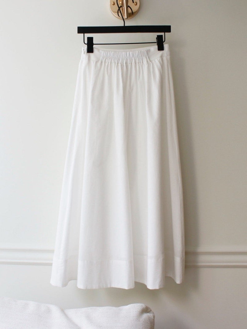 VOLUME COTTON SHIRRING SKIRT