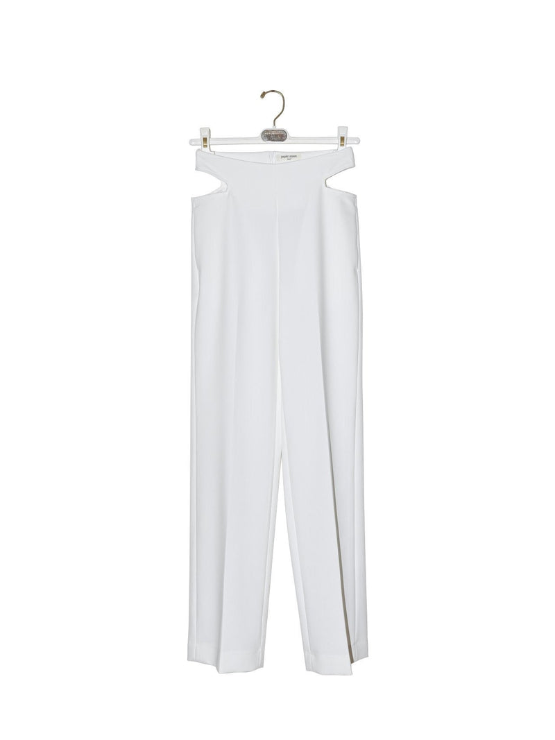 WAIST SPLIT DETAIL FLARED TROUSERS