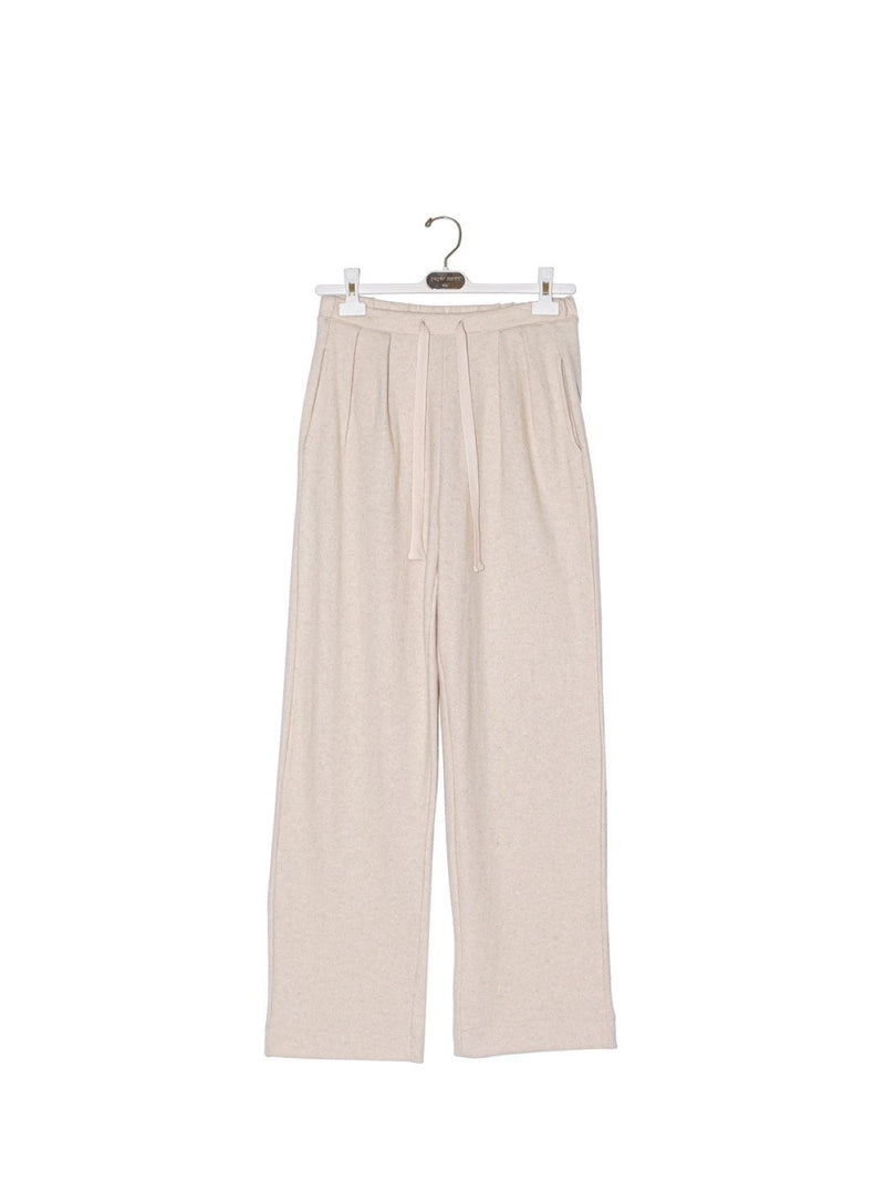 WOOL TWO PIN TUCK LOUNGE TROUSERS