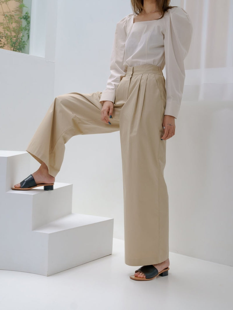 WIDE COTTON PANTS