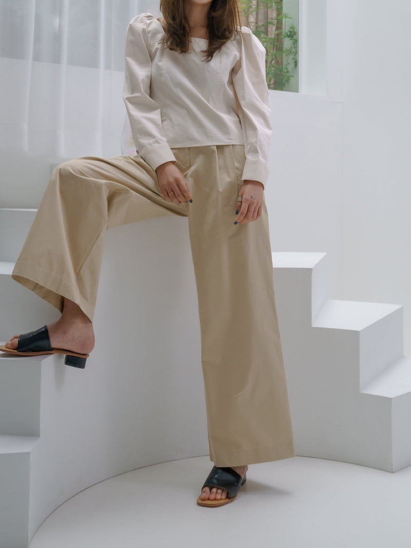 WIDE COTTON PANTS