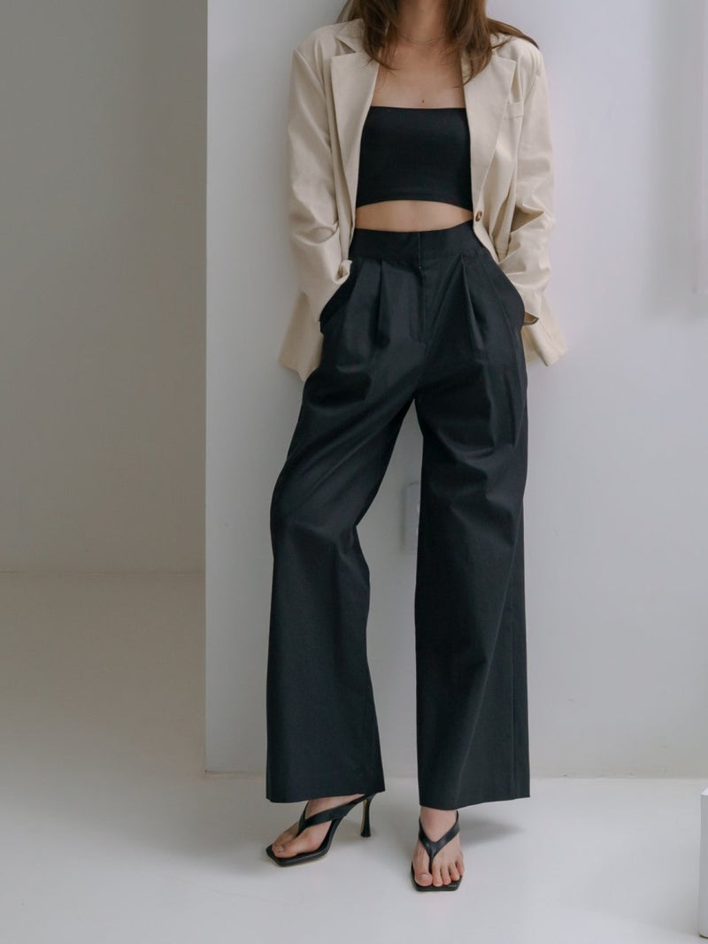 WIDE COTTON PANTS