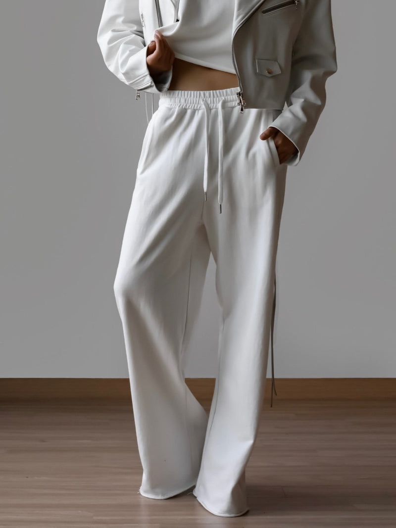 WIDE LEG SWEAT TROUSERS