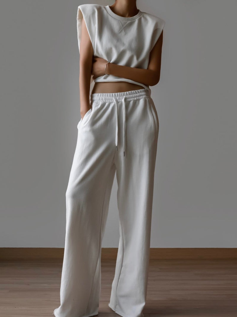 WIDE LEG SWEAT TROUSERS