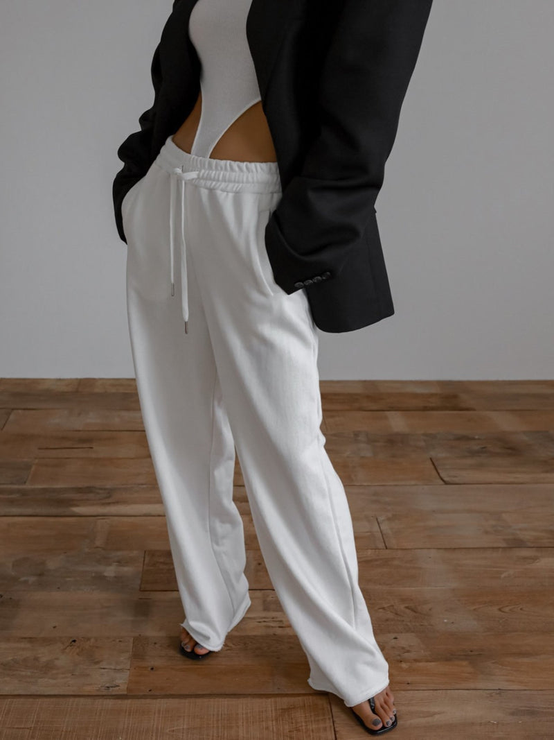 WIDE LEG SWEAT TROUSERS