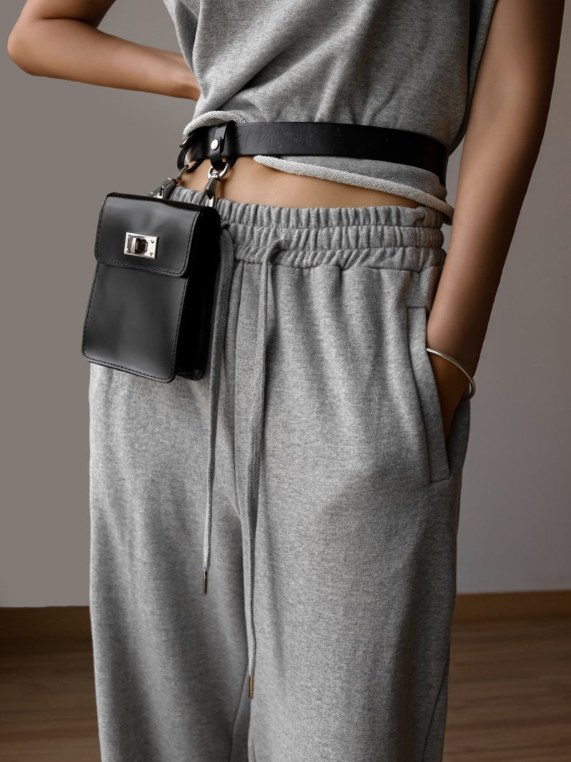 WIDE LEG SWEAT TROUSERS