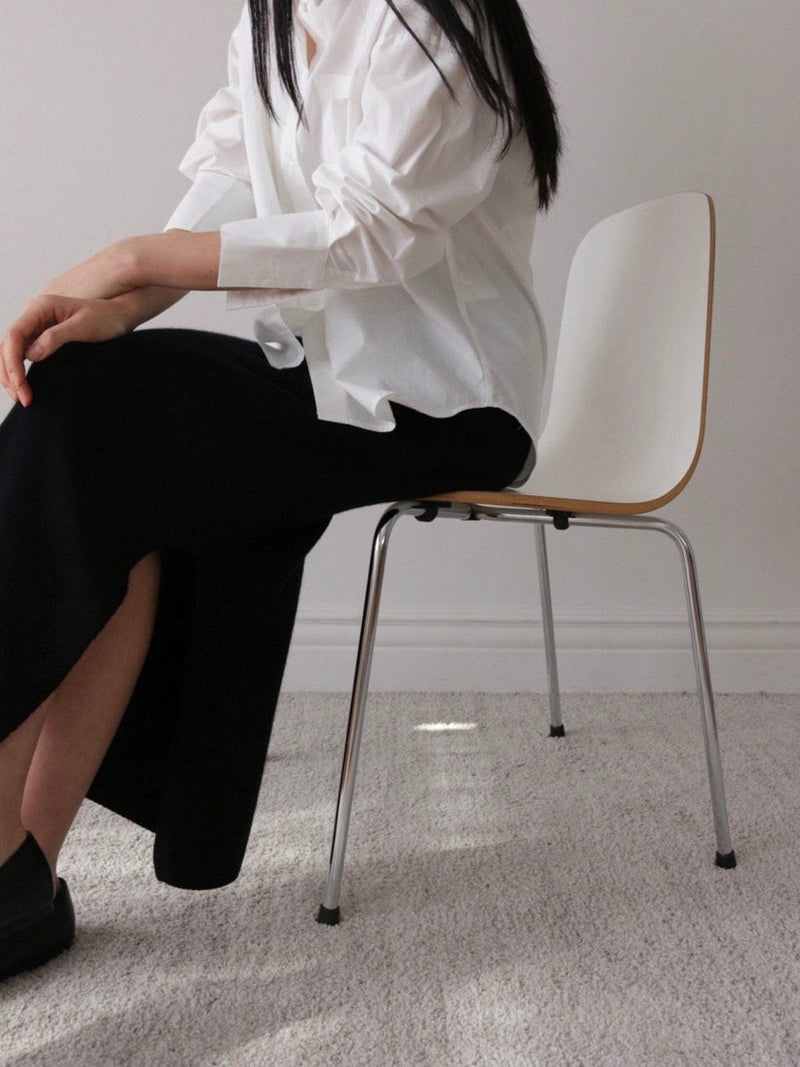 WOOL CASHMERE KNIT SKIRT WITH SLIT