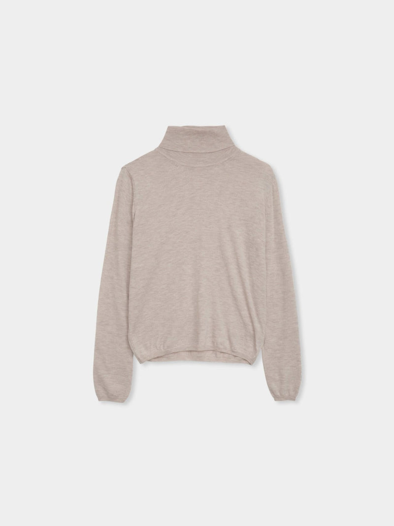 WOOL CASHMERE STAPLE TURTLENECK KNIT