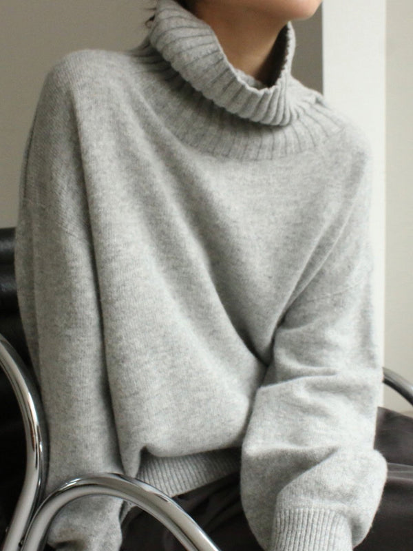 WOOL CASHMERE TURTLENECK KNIT