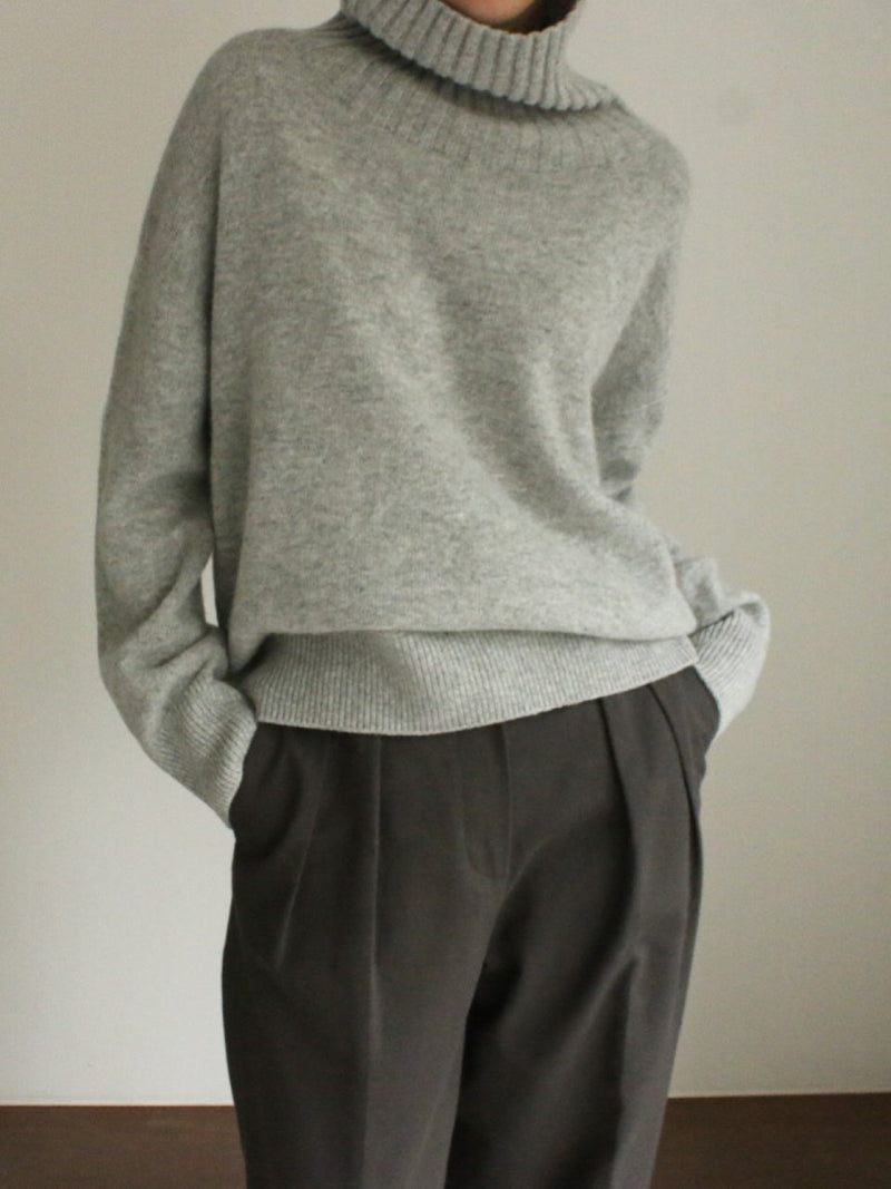 WOOL CASHMERE TURTLENECK KNIT